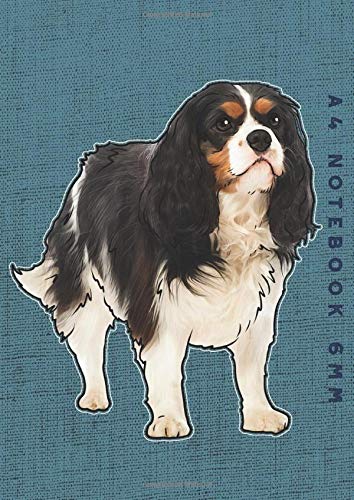Preisvergleich Produktbild A4 Notebook 6mm: Cavalier King Charles Spaniel Dog Lined Exercise Book