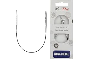 KnitPro Nova Metal: Aiguilles à Tricoter: Circulaire: Fixe: 25 cm x 5,00 mm