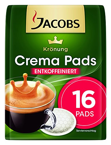 Preisvergleich Produktbild Jacobs Krönung Crema Entkoffeiniert, 16 Kaffee Pads, 5er Pack (5 x 105 g)