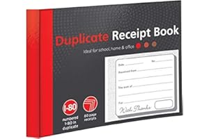 1ABOVE 1-80 Pages Numbered Duplicate Receipt Book, Half Size Duplicate Receipt Book for Business, Home, Office, Shop and Warehouse (1)