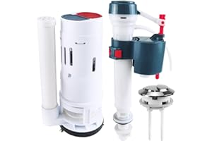 UptVin Toilet Flush System Replacement Kit, Toilet Cistern Flush Parts Dual Flush Valve Adjustable Toilet Flush Valve Universal Toilet Flush System for Home Bathroom