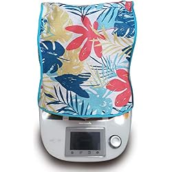 Housse anti-taches pour Thermomix TM31 & TM5 & TM6 Fleurs bleues