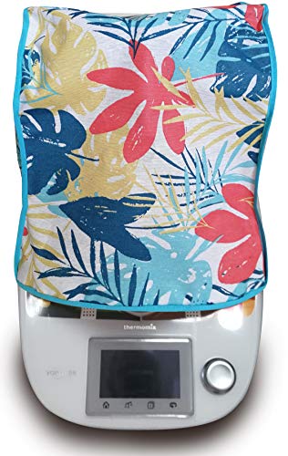 Housse anti-taches pour Thermomix TM31 & TM5 & TM6 Fleurs bleues