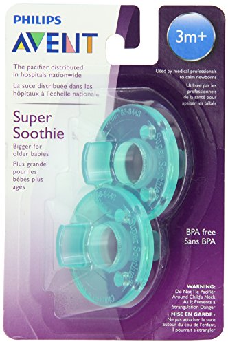 Philips 2 Pack AVENT Soothie Pacifier, Green, 3 Months and above (3M+)
