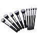 Tonsee Pro 10pcs Makeup Cosmetic Blush Brush Eyebrow Foundation Powder Brushes Kit Set Silver