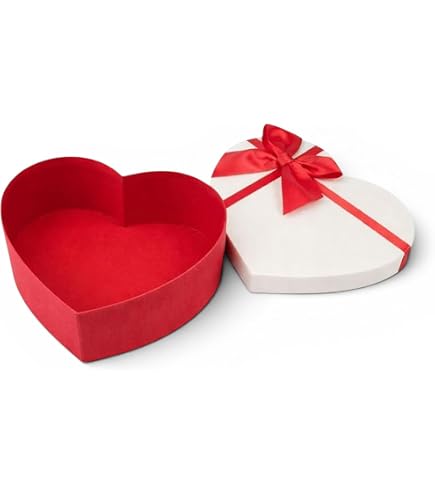 Confezione Regalo A Forma Di Cuore Rosso Per Matrimoni E Feste, In Carta Resistente, Facile Da Montare, 1 Pezzo