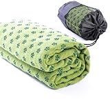 Non-Slip Yoga Towel Mat with Bag, 63 x 180cm, Available in Four Colours (Green)