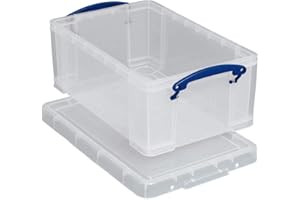 Really Useful Box Lot de 3 boîtes de rangement pour 18 CD/10 DVD Transparent 3 l