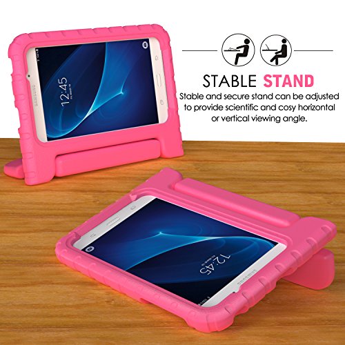MoKo Samsung Galaxy Tab A 7.0 Hülle Case – Superleicht EVA Stoßfest Kinderfreundlich Kinder Schutzhülle mit umwandelbarer Handgriff Handle/Standfunktion für Samsung Galaxy Tab A 7.0 Zoll SM-T280/SM-T285 2016 Tablet-PC, Magenta - 4