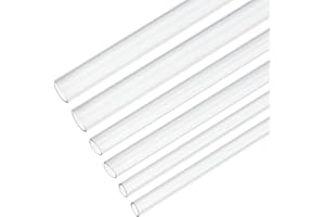 OLYCRAFT 15 Stück ABS Kunststoff Rundstäbe Transparentes ABS Kunststoff Rundrohr 3 Größen Hohlrundrohr Acrylstab Für DIY-Sandtisch Architekturmodellbau