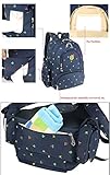 YuHan Baby Wickeltasche Reisen Rucksack Handtasche, großes Fassungsvermögen, Isolierung, Passform für Kinderwagen, Windelrucksack - 5