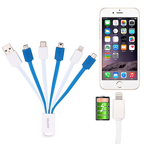 JASTEK JS015 USB-Kabel, weiß / blau, Stück: 1 - 5