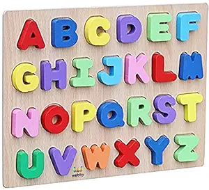 Webby Wooden Capital Alphabets Letters Learning Educational Puzzle Toy for Kids