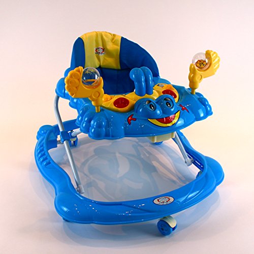 baby walker sea explorer activity board music & lights 3 height adjustable with interactive sounds choice of 6 colours (Blue)