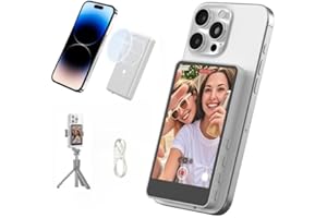 SYNCO Xview M4 Handy Selfie Monitor, Magnetischer Smartphone Vlog Bildschirm für iPhone & Android Rückkamera,Selfie Monitor Screen für iPhone for YouTube,TikTok,Live Streaming(Black)
