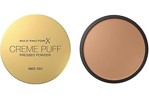 Max Factor Creme Puff Cipria Compatta, Finish Opaco E Texture Leggera, Adatta A Tutti I Tipi Di Pelle, 042 Deep Beige, 14 g, Confezione da 1