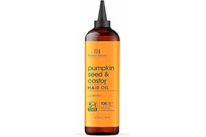 Botanic Hearth Pumpkin Seed & Castor Oil For Hair Growth (6.7 fl oz)| Infused with Pumpkin Seed, Castor, Biotin | Hair Oil Repairs Dry Damaged Hair, Strengthening, Moisturizing, Healthier Hair