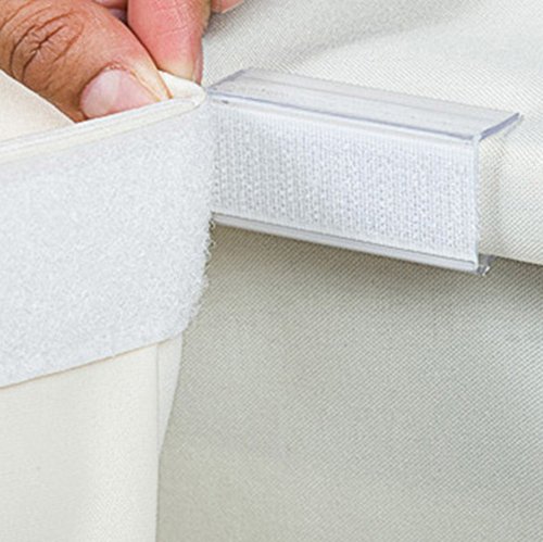 NAVA 50 Stück Klett Kunststoff, Tafel Rock Schürze Clips - 2