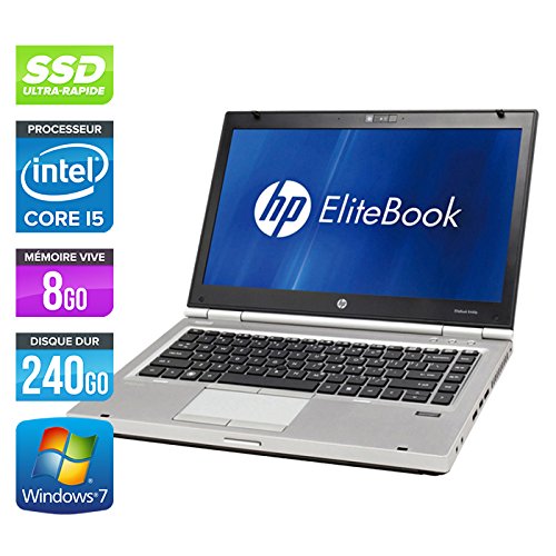 spécification HP EliteBook 8460P - PC portable - 14'' - Gris (Intel Core i5 2520M / 2.50 GHz, 8 Go de RAM, Disque dur 240 Go SSD, Graveur DVD, Webcam, Wifi, Windows 7 Professionnel)