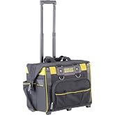 Stanley FATMAX Rigid Bag with Wheels, Optimal Organization for Tools, Sturdy Telescopic Handle, Wheels for Easy Transport, Me