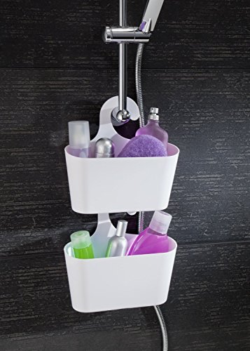 Wohnideenshop Duschkorb mit Haken zum Einhängen hellblau und 15 anderen Farben zum auswählen - 4