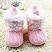 TOOGOO(R) Infant Baby Crochet/Knit Fleece Boots Toddler Girl Wool Snow Crib Shoes Booties