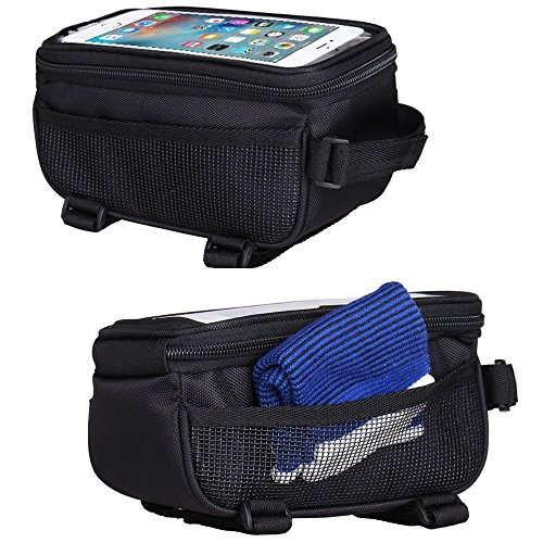 Fahrrad-Rahmentasche, FTUNG 5,7 Zoll Lenkertasche, Handytasche, Fahrradtasche und Handy-Halterung Oberrohrtasche für Android & Larger iPhone. ex. iPhone 7 & 7 Plus, Samsung Galaxy S7 & 7 edge , Google Nexus or Pixel series Smartphone - 3