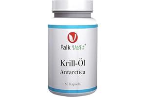 ‎FALK VITAFIT Falk VitaFit Krill Öl Antarctica I hochdosiert 500mg I Omega 3 aus der Antarktis I hohe Bioverfügbarkeit I 60 Kapseln