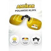 G&ouml;zl&uuml;k &Uuml;zerine Takılan Polarize Sarı Anti-Far Klips Gece G&ouml;r&uuml;ş&uuml; Araba S&uuml;r&uuml;ş G&ouml;zl&uuml;ğ&uuml;