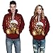Produktbild R-Cors Kapuzenpullover Unisex Bunt 3D Druck Hoodie Männer Leicht Gym Sweatshirt Langarm Kapuzenshirt Komfortabel Casual Top Pullover Mit Taschen Tunnelzug