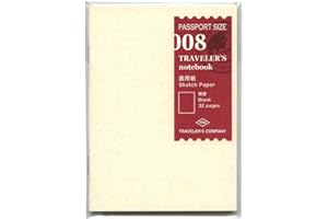 Designphil TRAVELER'S notebook Passport Size Refill 008 Sketch Paper Notebook 14372006 (Japan Import)