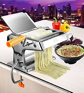 SMILE? Manual Stainless Steel Lasagna Tagliatelle Fettuccine Spaghetti Pasta Noodle Maker Machine