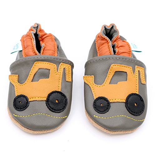 Weiche Baby und Kleinkind Lederschuhe – Jungen – Fahrzeuge - 2