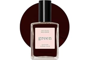 ‎MANUCURIST Manucurist Green Schwarzroter Nagellack Hollyhock - Nagellack Schnelltrocknend - Nägel Selber Machen - Vegan 12-freier - Plant-Based - Nail Polish - Made in France