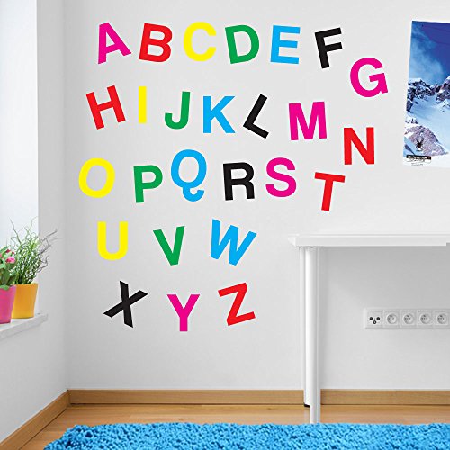 Alphabet Letters Kids Nursery Play Room Wall Decorations Window Stickers Wall Decor Wall Stickers Wall Art Wall Decals Stickers Wall Decal Decals Mural Décor Diy Deco Removable Wall Decals Colorful Stickers