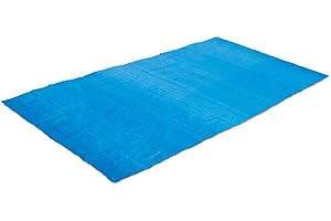 Summer Waves Tapis de Sol 3x5,74mm pour Piscine Extérieure Hors-Sol - Protection Amortissante Contre l'usure, Les Frottements et Les Imperfections du Sol - Forme Rectangulaire - Bleu