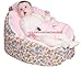 Birdie COLOURFUL CIRCLES BABY BEAN BAG PORTABLE TODDLER CHAIR (PINK)