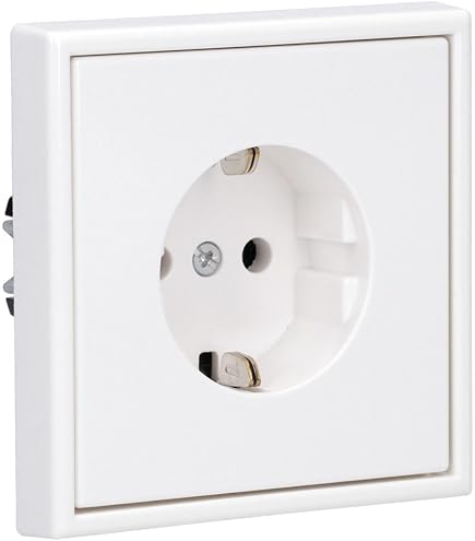 Jung A 1520 BF Presa Schuko Bianca 16A 250V | Con Morsetti A Molla E Anello Di Supporto | Serie A - 3