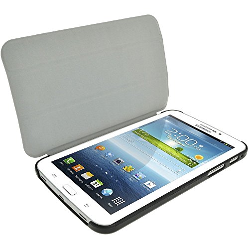 igadgitz Grün PU Ledertasche Hülle Smart Cover für Samsung Galaxy Tab 3 7.0″ SM-T210 mit Multi Winkelbetrachtung Stand + Displayschutzfolie - 3