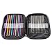LIHAO Lot Mélangé de 22pcs Crochets Aiguilles à Tricoter Multicolores en Aluminium & Acier dans Une Pochette Violette sur Pelotes & Compagnie