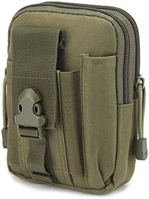 YOBOKO Waist Pack Compact Utility Belt Pouch(12*17.5*5cm) for Money Tickets Batteries Earphones Mobile Phones Hip Pouch fanny pack for Travel Hiking Outdoor Sport Camping Cycling Skating Walking (Green)