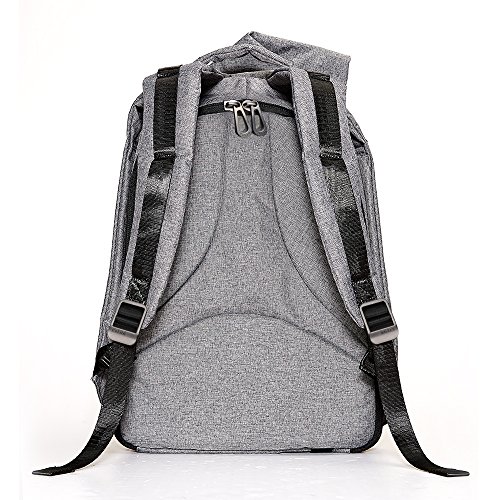 KALIDI 17 Zoll Notebooktasche Laptop-Tasche Rücksack Passend für bis zu 17 Zoll Laptops Grau - 4