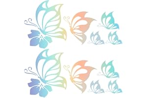 GORGECRAFT 2 Foglio Farfalla Set di Decalcomanie per Auto Farfalla Vinile Adesivo Impermeabile Adesivi per Auto Da Donna e Decalcomanie Riflettenti per Paraurti per Laptop Colorato