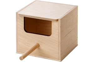 YAMOOCO Vogel Holz Nist Brut Kasten Haus Nist Mulde Kobel Sittich Papagei Exoten Nest (Gr.1)