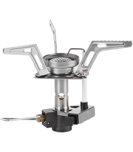 Tentock Réchaud à Gaz de Camping Portable, Mini Brûleur Pliable Compact 2700W Poêle à Gaz de Randonnée Ultralégers en Titane pour Pique-nique Pêche (Gris Tentock Réchaud à Gaz de Camping Portable, Mini Brûleur Pliable Compact 2700W Poêle à Gaz de Randonnée Ultralégers en Titane pour Pique-nique Pêche (Gris