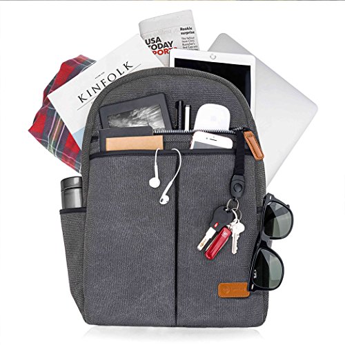 Laptop Rucksack  Tomtoc 11 6-15 6 Zoll Leinen Laptop Rucksack Schultasche Reiserucksack Tagestasche f  r Arbeit Schule Wandern Camping