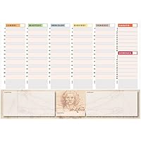 Planning settimanale 42x30 - agenda planner da tavolo perpetua - Vitruviano
