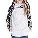 Produktbild Damen Sweatshirt URSING Frau Blumen Drucken Lange Hülse Kapuzenpullover Sweatshirt Pullover-Oberteile Super Elegant Schick Sport Jaket Crew Hals Sweatshirt Aumturn Winter Mit Kapuze Outwear (M, Grau)