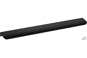 SOTECH Möbelgriff Blankett Tommy schwarz gebürstet 350 mm Griffleiste zur rückwärtigen Frontinnenseiten Montage inkl. Befestigungsschrauben