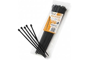 FIXLEVEL Set De Bridas Negras - Fix Level - Bridas De Plastico Muy Resistentes - Abrazaderas Plastico Para Sujetar Cables Y Esconder Cables - Organizador De Cables Y Sujeta Cables 3,6 X 200/500 Unidades